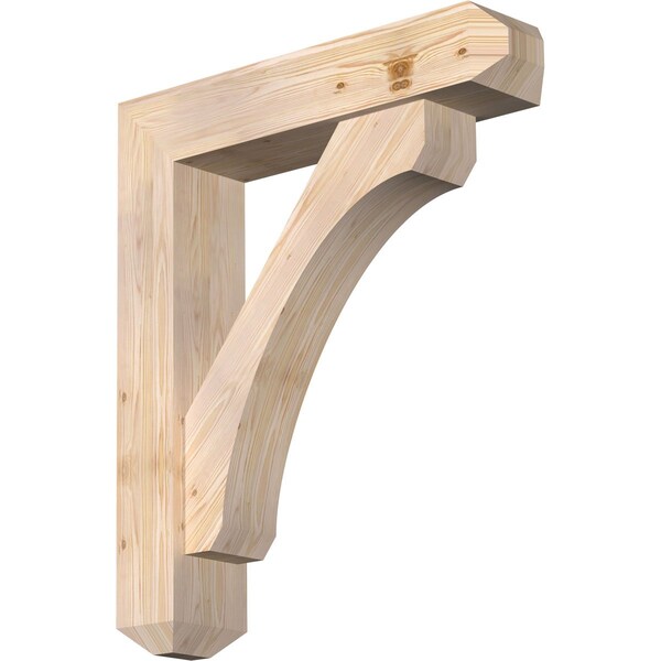 Ekena Millwork Legacy Craftsman Smooth Bracket w/ Offset Brace, Douglas Fir, 7 1/2"W x 34"D x 40"H BKT0806X34X40LEC04SDF - main